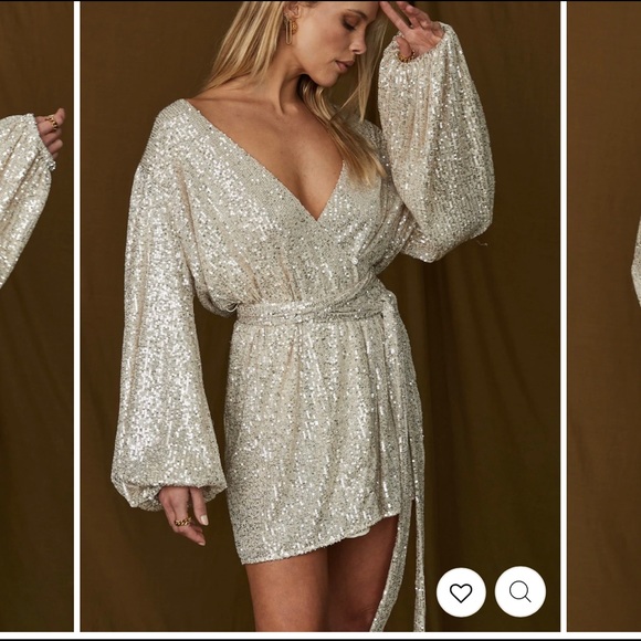 Sequin Robe Dress - Picture 2 of 3